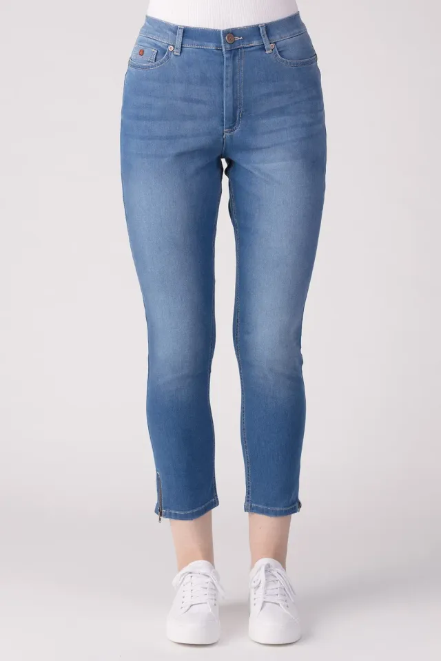Merrytime 15651-432-21 Super Slim ankel jeans lys denim