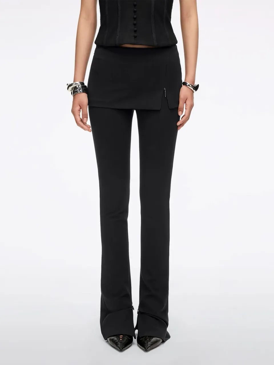 Miss Sixty Layered Skirt leggings sort nederdel