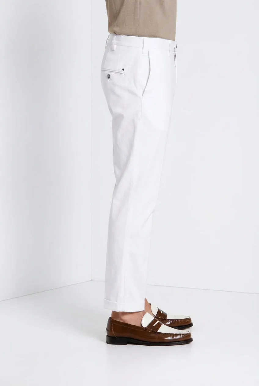 Mason's New York chinobukser hvide stretch regular fit