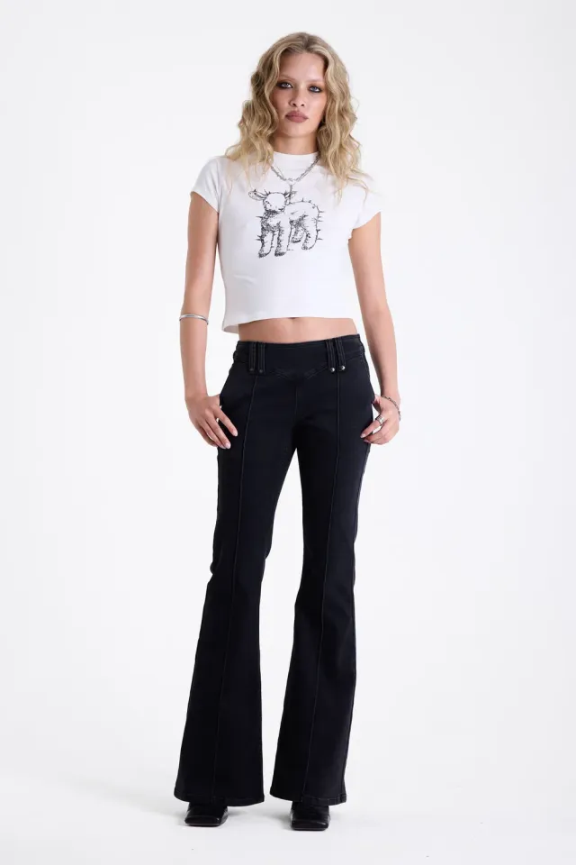 The Ragged Priest Alter flare jeans 24 sort low rise