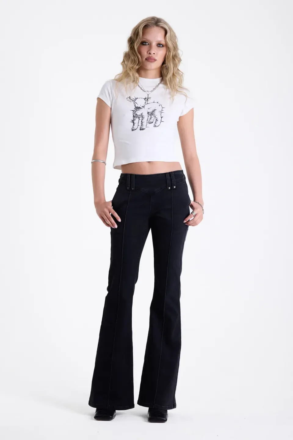 The Ragged Priest Alter flare jeans 24 sort low rise
