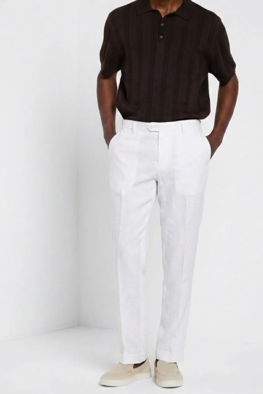 Mason's New York Icon Flex chinos hvid regular fit