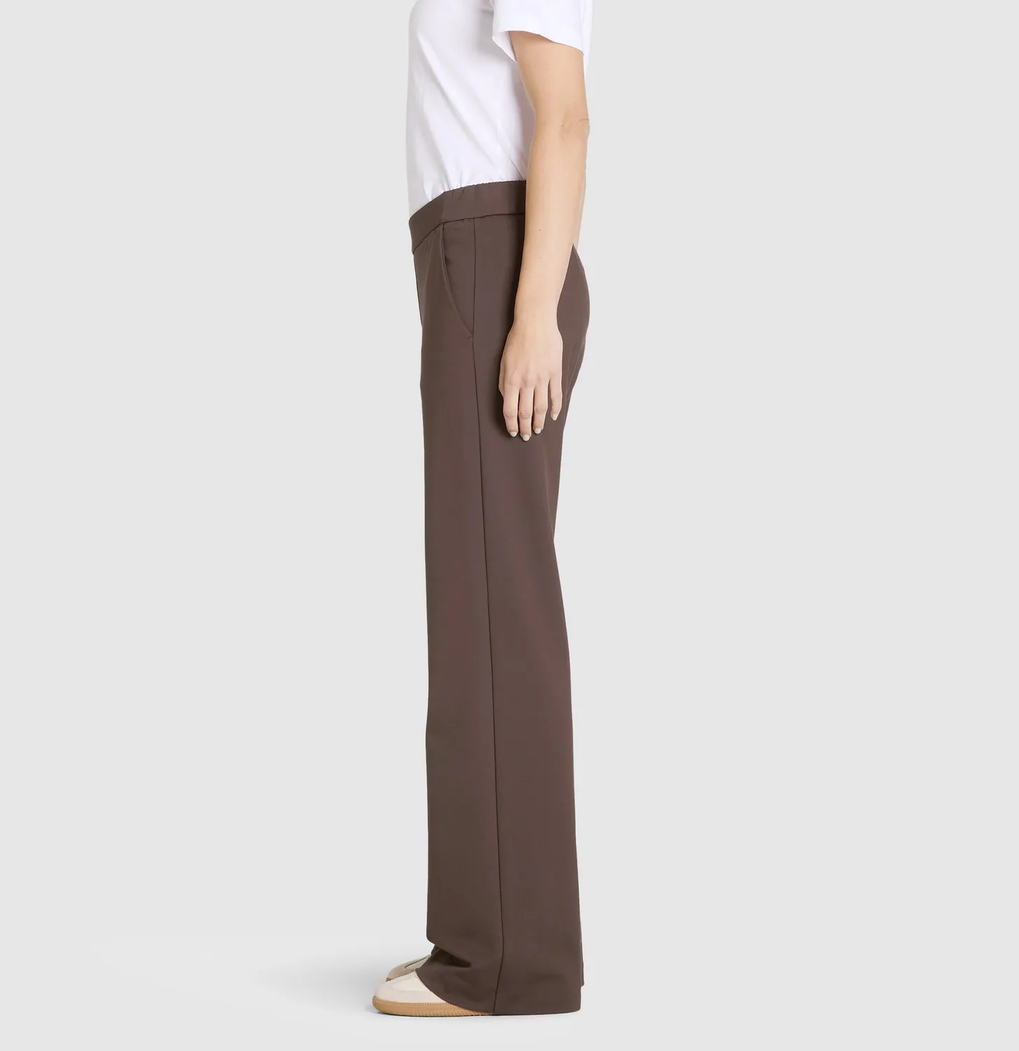 MAC Chiara 2177 wide fit bukser brun light jersey