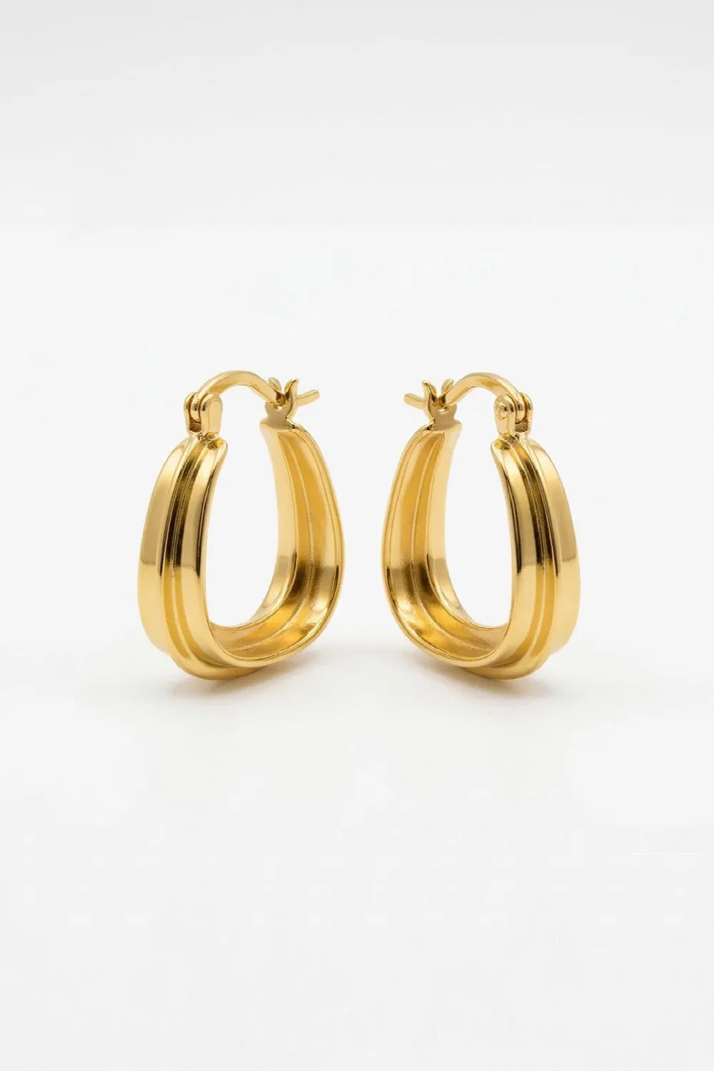 Organsk Coast Hoop øreringe guld blanke