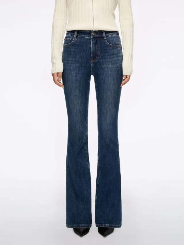 Miss Sixty 6S4JJ2401GF90 flare jeans medium blue mellemhøj talje