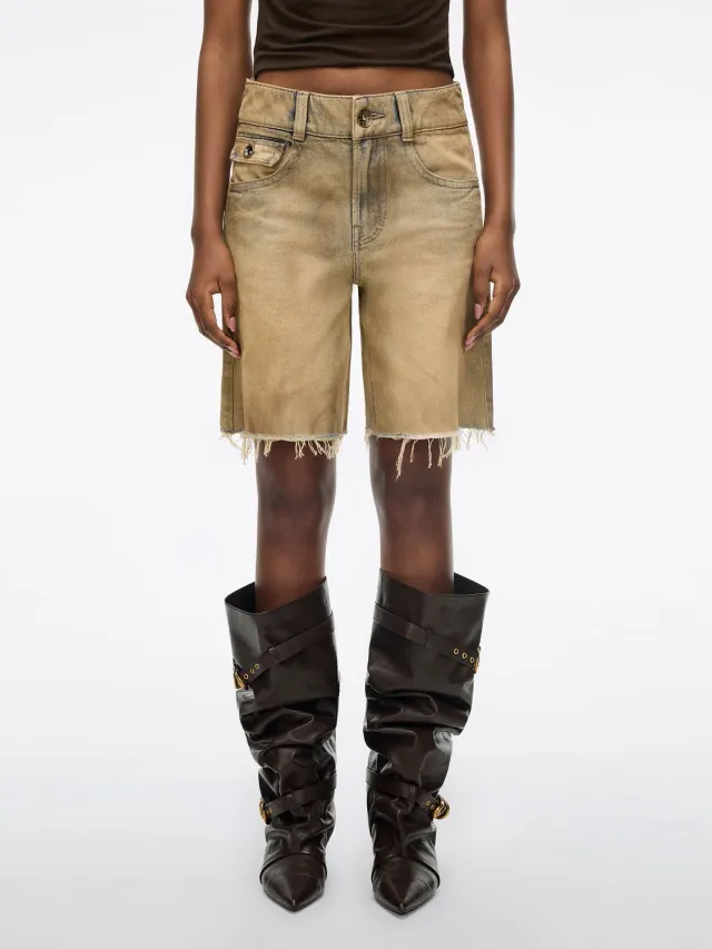Miss Sixty Distressed Denim shorts blå lav talje