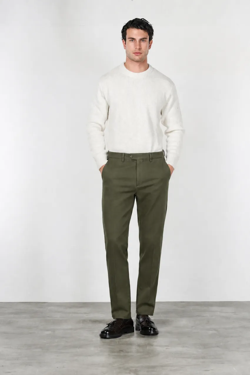 Mason's Square Work chinos mørkegrøn relaxed bull