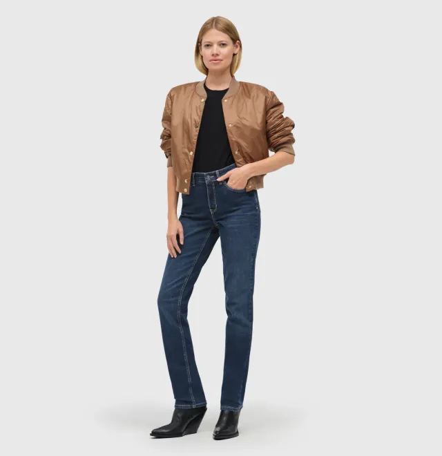 MAC Melanie 5040-87-0380L straight jeans mørkeblå