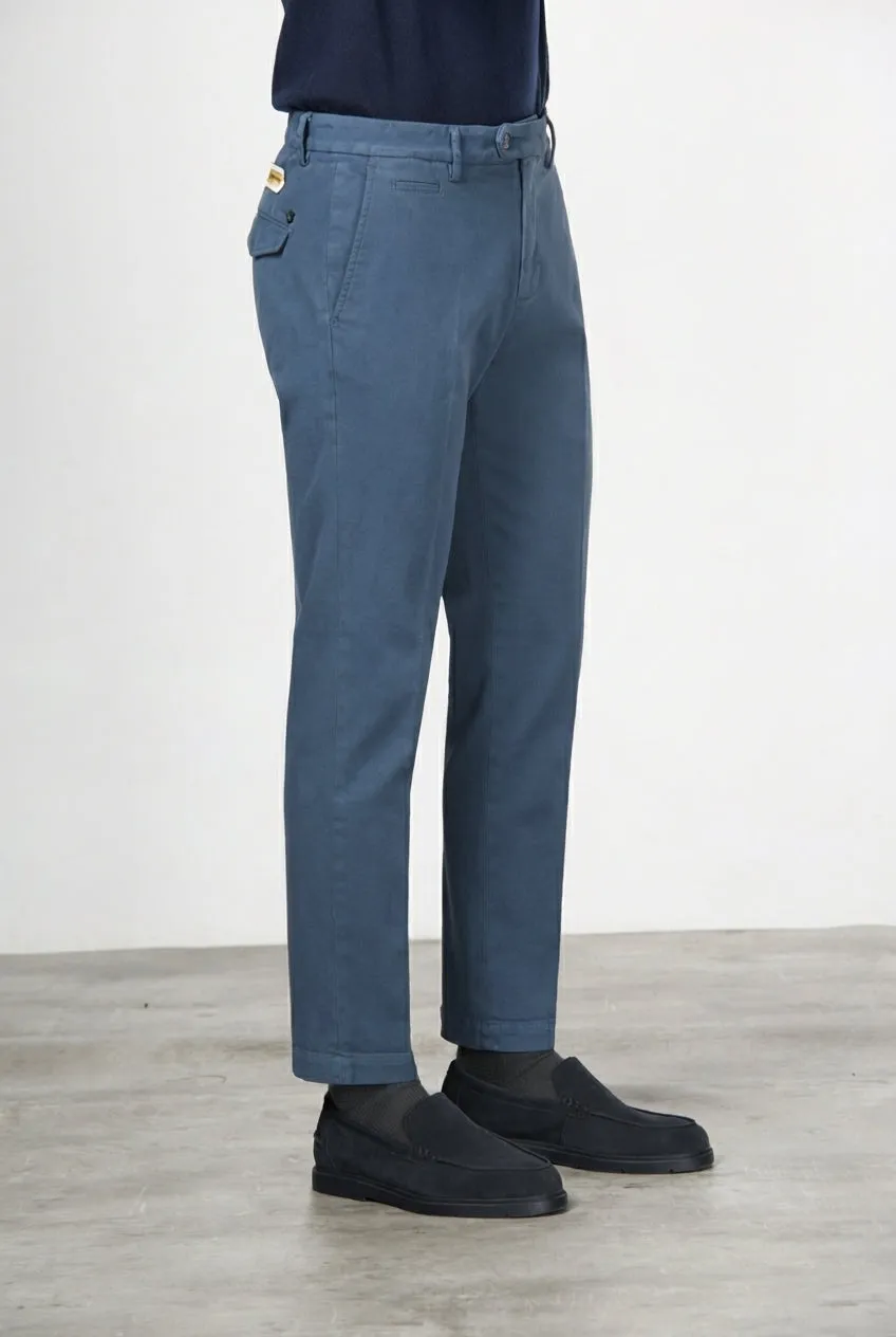 Mason's Torino 1 Pince chinos royalblå slim fit