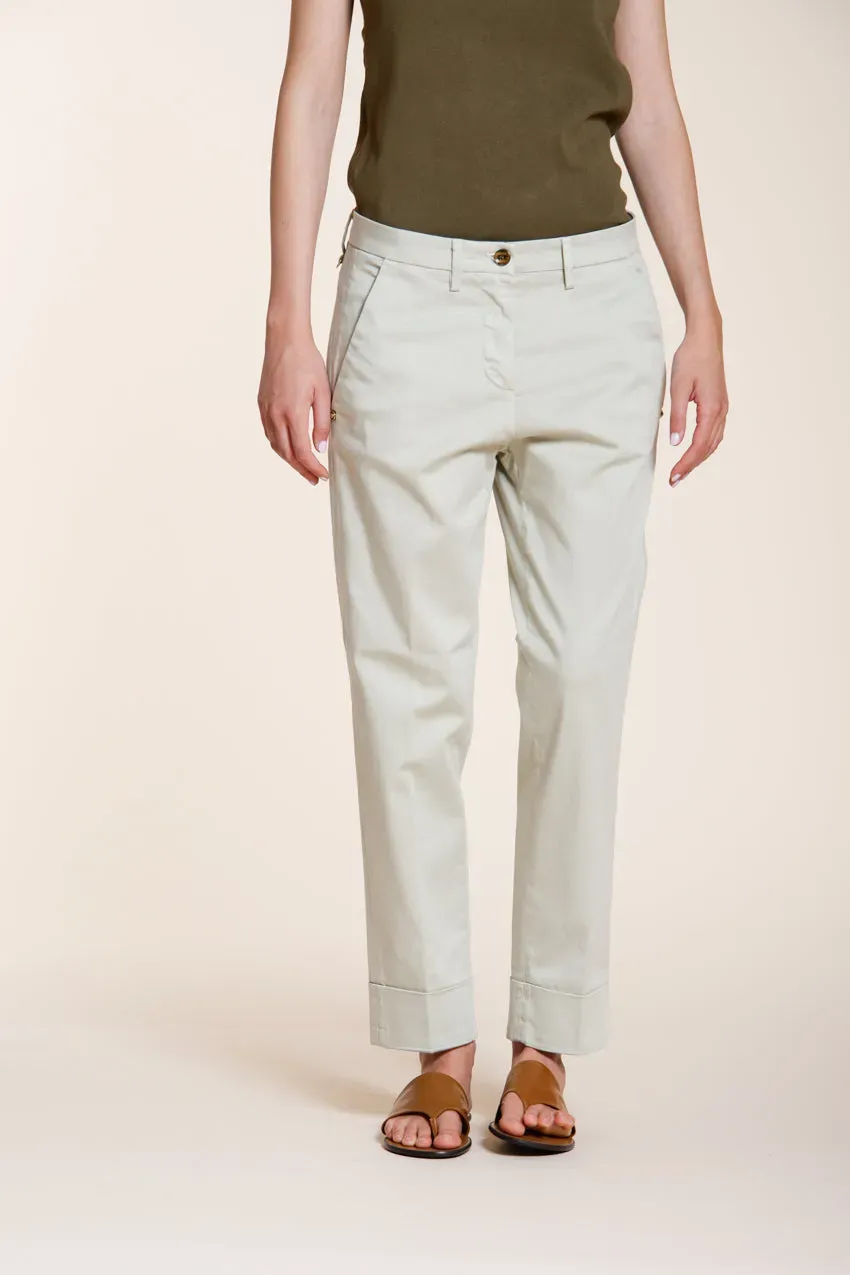 Mason's New York Carrot chino perlegrå satin