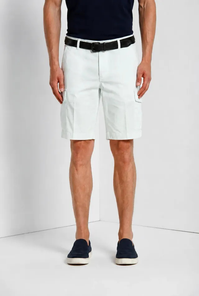 Mason's Chile Slim cargo shorts lyseblå satin