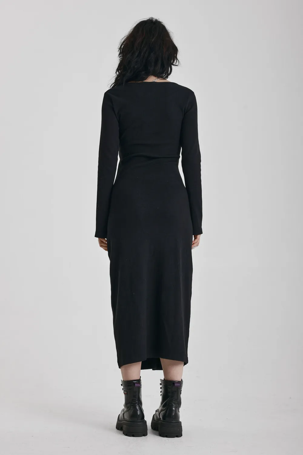 The Ragged Priest Libertine kjole wrap midi sort