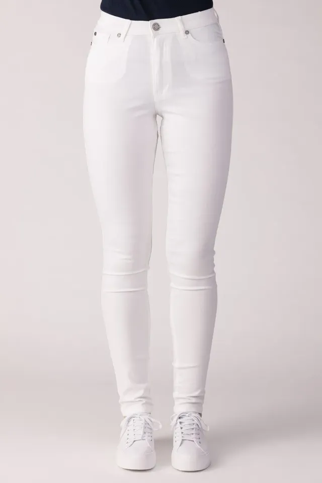 Merrytime Emma Super Slim jeans hvid stram pasform