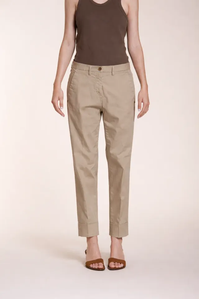 Mason's New York Carrot chinos latte stretch satin