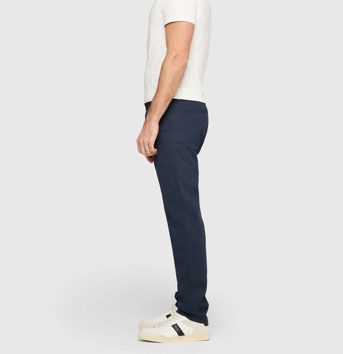 MAC Lennox modern fit chino blå printet twill