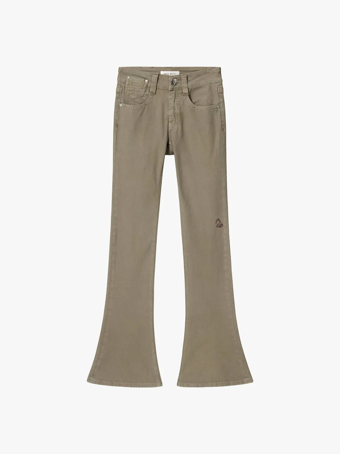 Miss Sixty Logo Flare Jeans dark coffee stretch 30"/32"