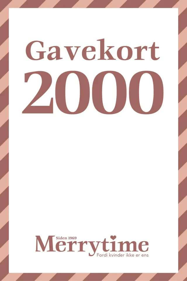 Merrytime Gavekort 2000 kr. digitalt gavekort til jeans