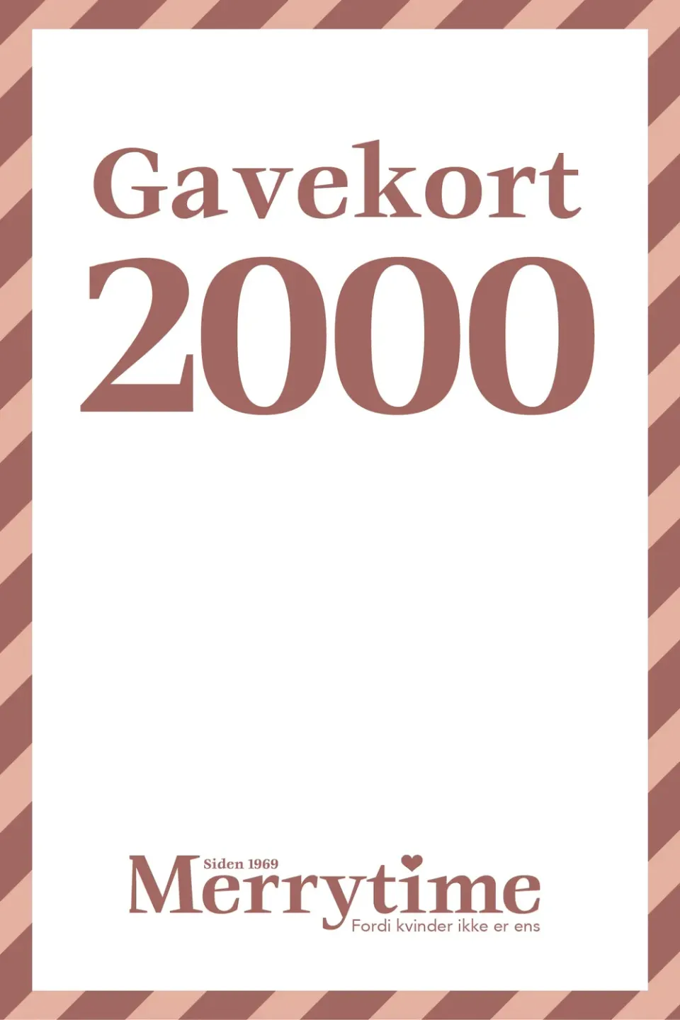 Merrytime Gavekort 2000 kr. digitalt gavekort til jeans