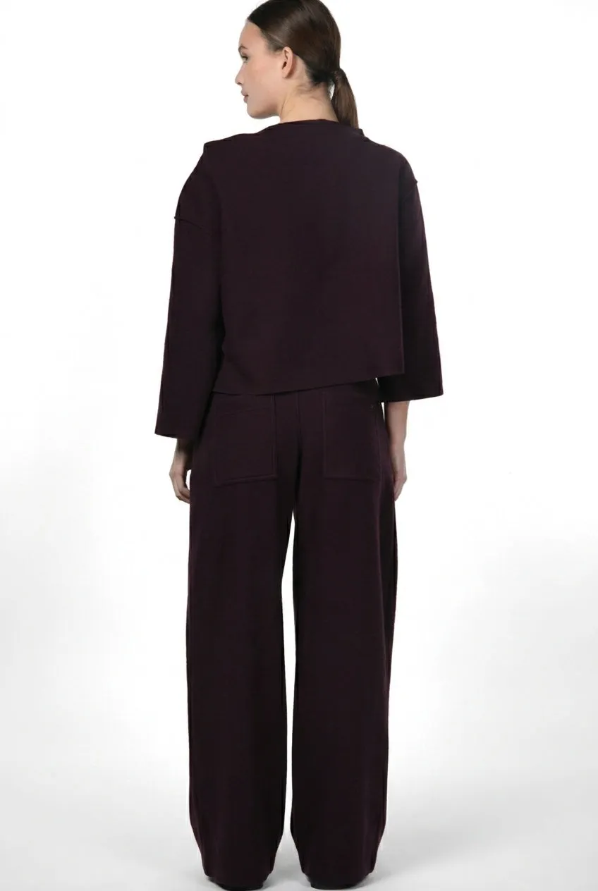 Mason's Ida sweatshirt aubergine uld bubble-fit dame