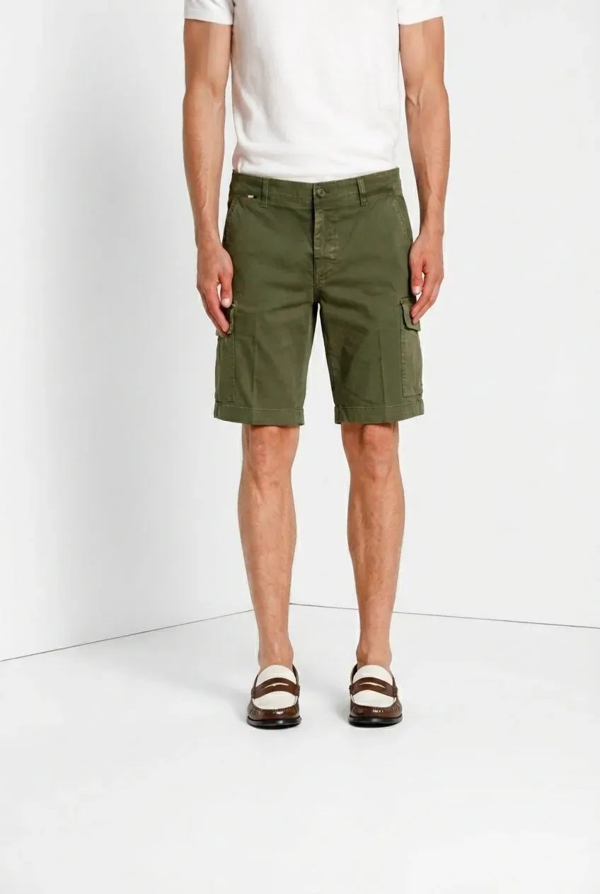 Mason's Chile cargo shorts skovgrøn slim fit stretch