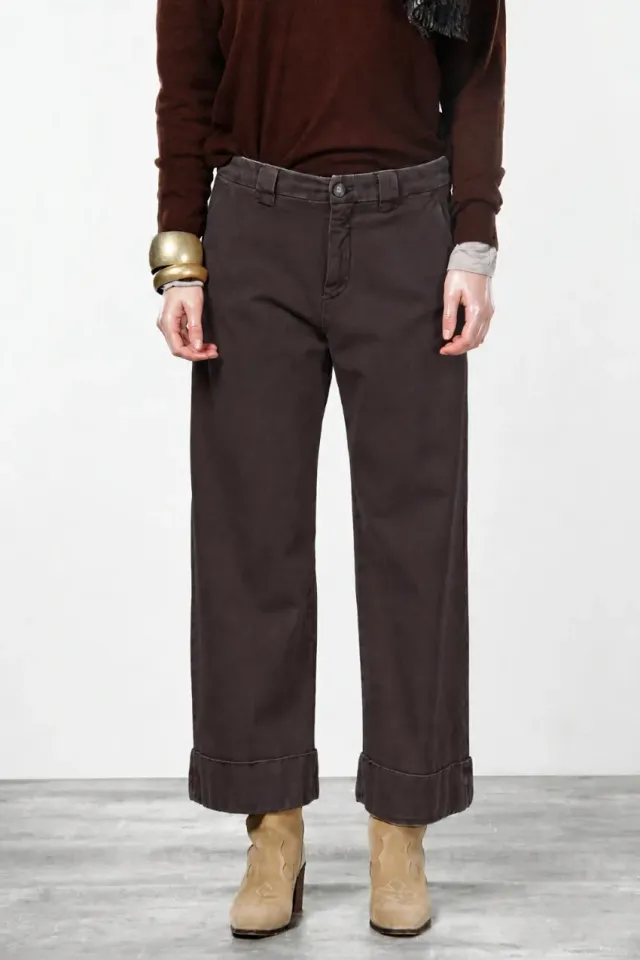 Mason's New York Studio Crop chinos brun straight fit