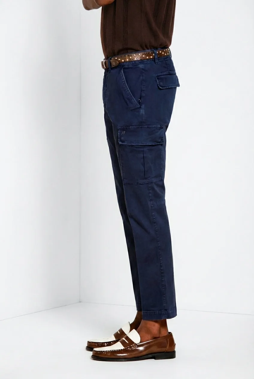 Mason's Chile cargobukser extra slim navy stretch