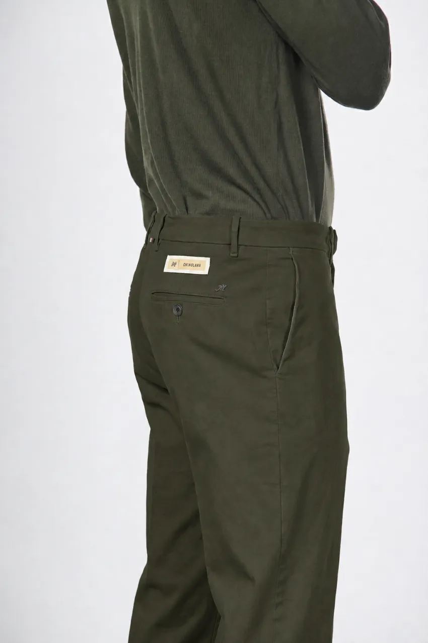 Mason's Paris chinobukser skovgrøn uld carrot fit