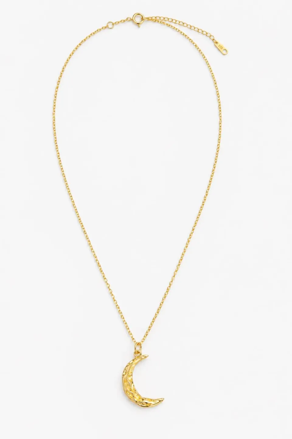 Organsk Crescent Moon halskæde guld månevedhæng