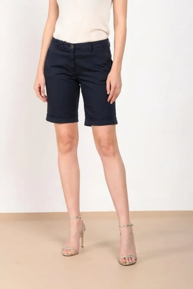 Mason's New York bermuda shorts natblå slim
