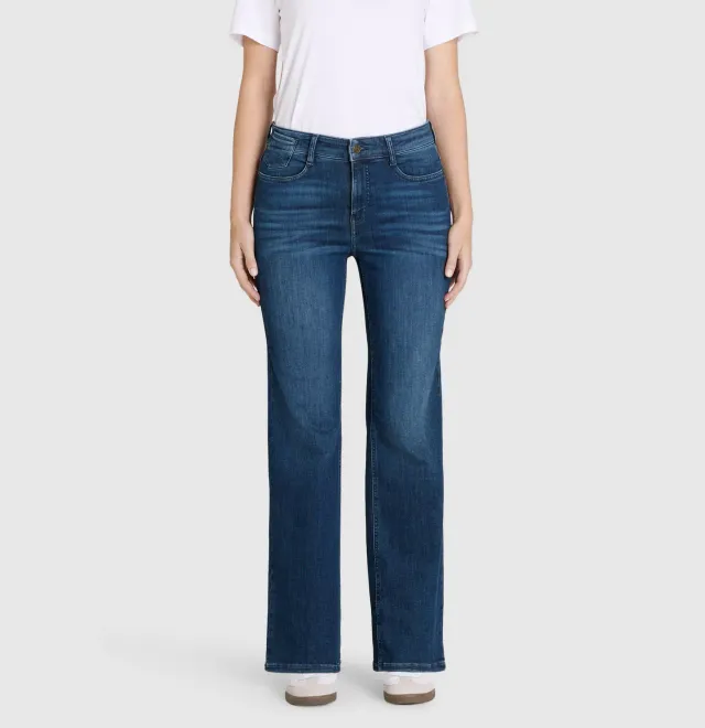 MAC Laura flare jeans mellemblå længde 32