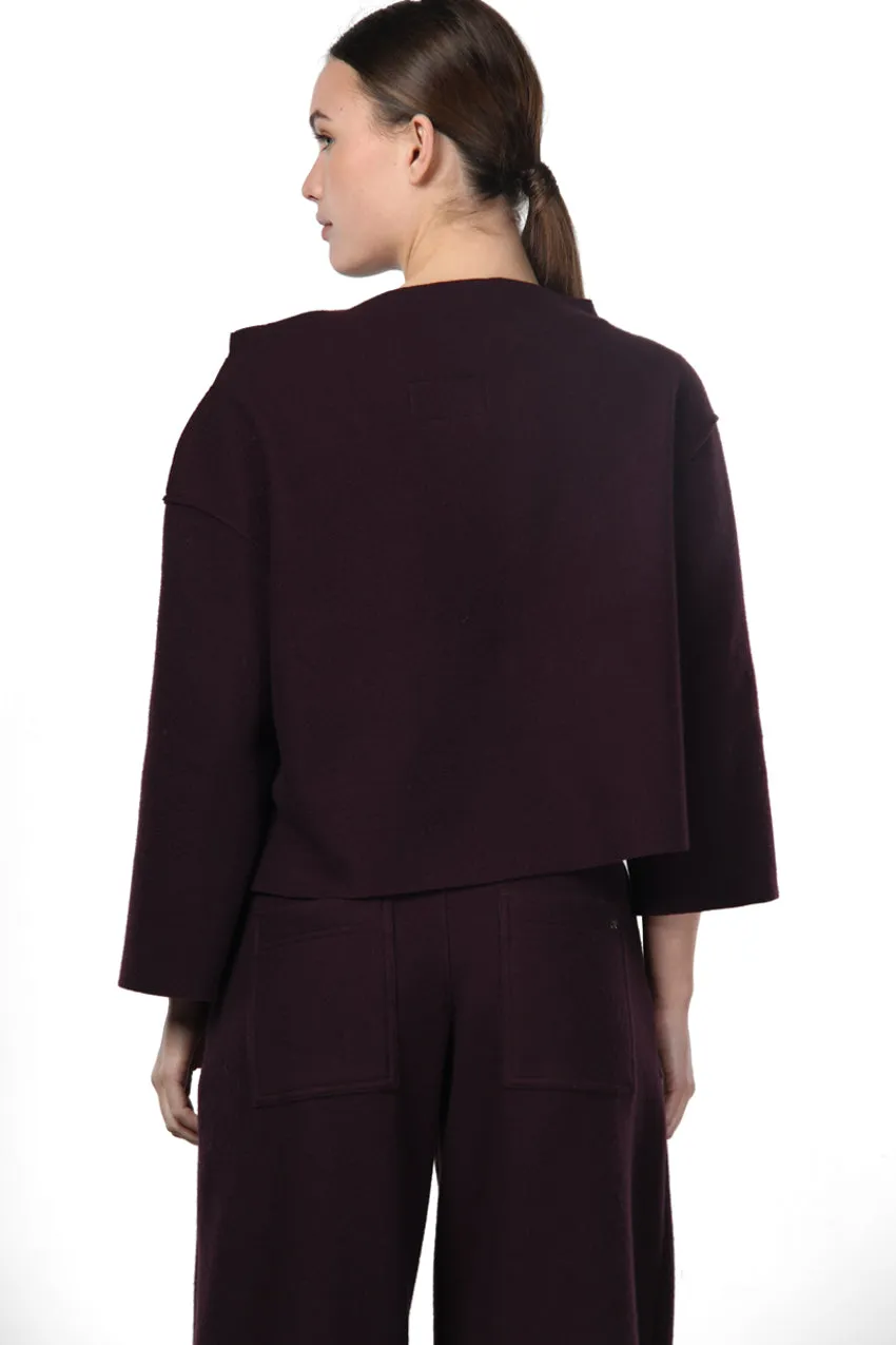 Mason's Ida sweatshirt aubergine uld bubble-fit dame