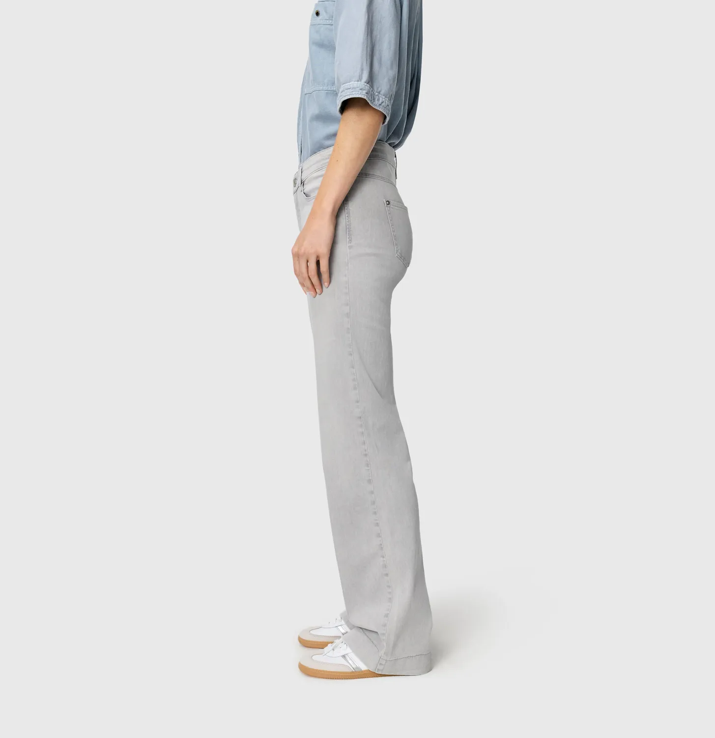 MAC Dream Wide jeans dame grå shaping modal