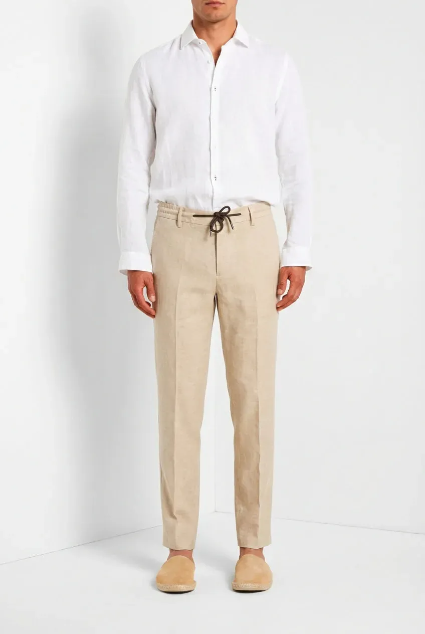 Mason's Milano Jogger chinobukser beige hør extra slim