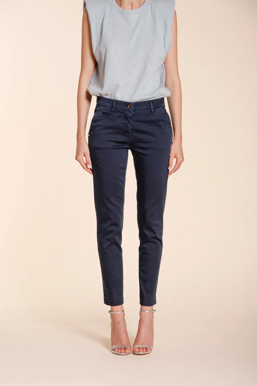 Mason's New York Slim chinos mørkeblå satin slim