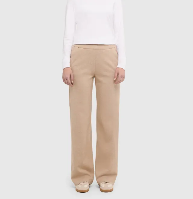 MAC Chiara 3055 jerseybukser brun wide leg