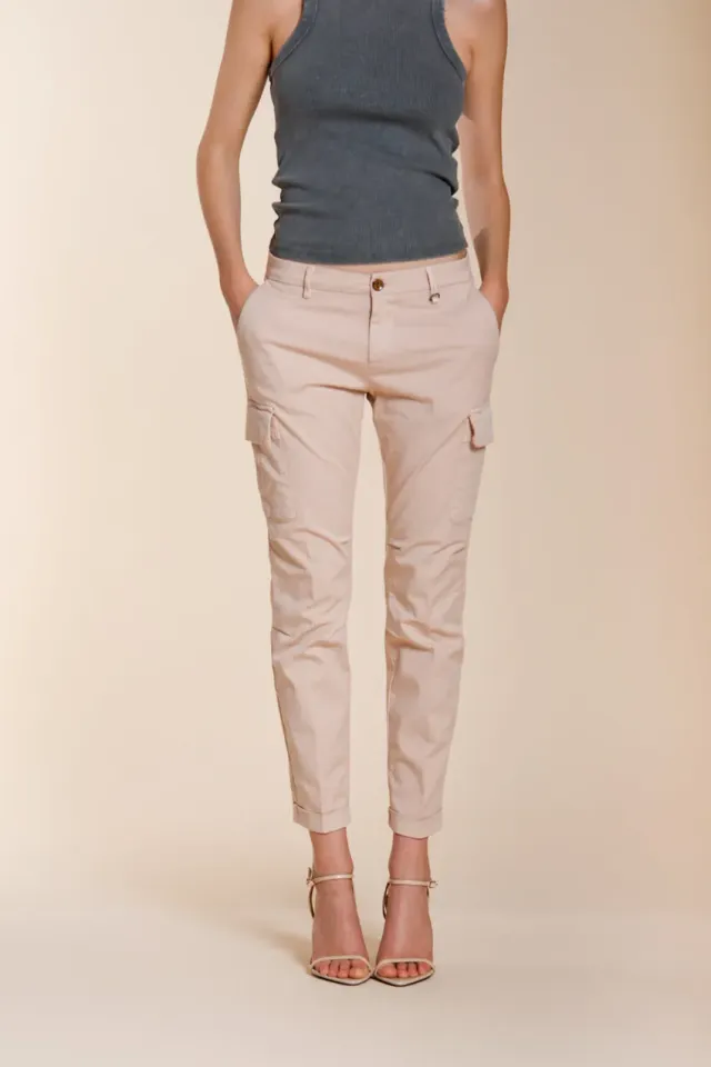 Mason's Chile City cargo rosa slim fit gabardine