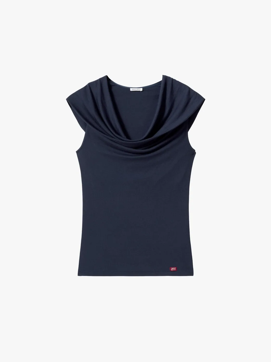 Miss Sixty Cowl-Neck t-shirt navy hætte slim