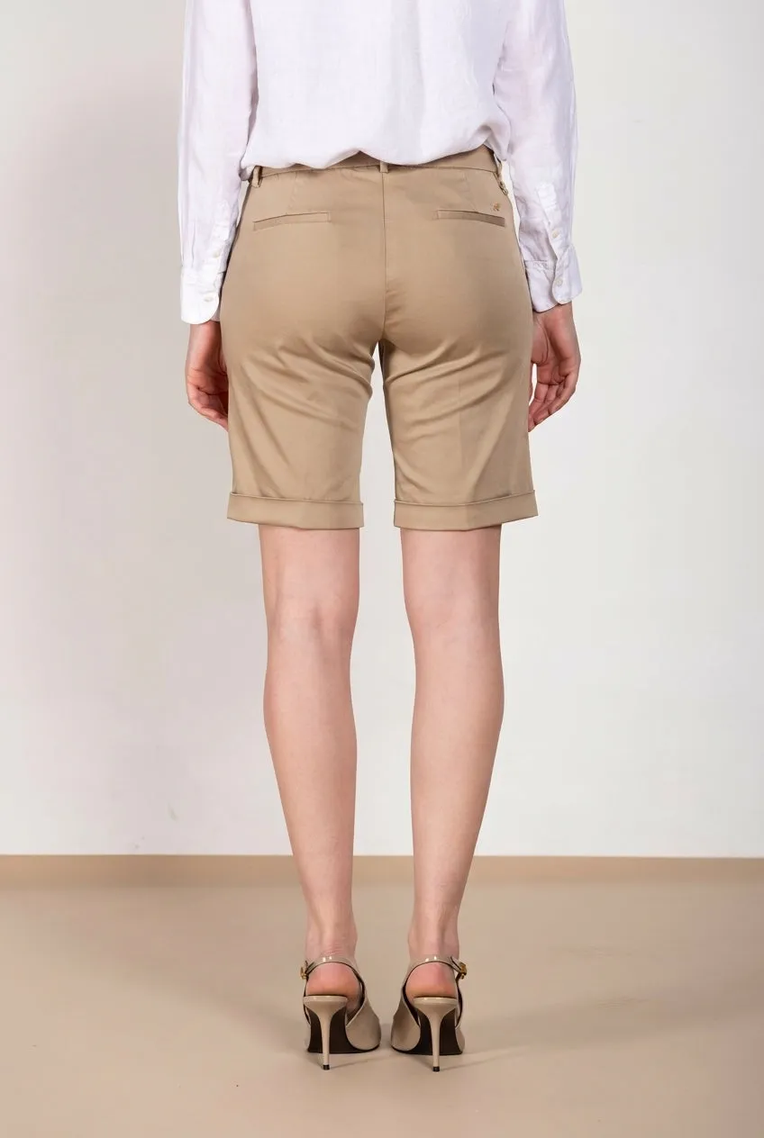 Mason's New York bermudashorts beige stretch slim