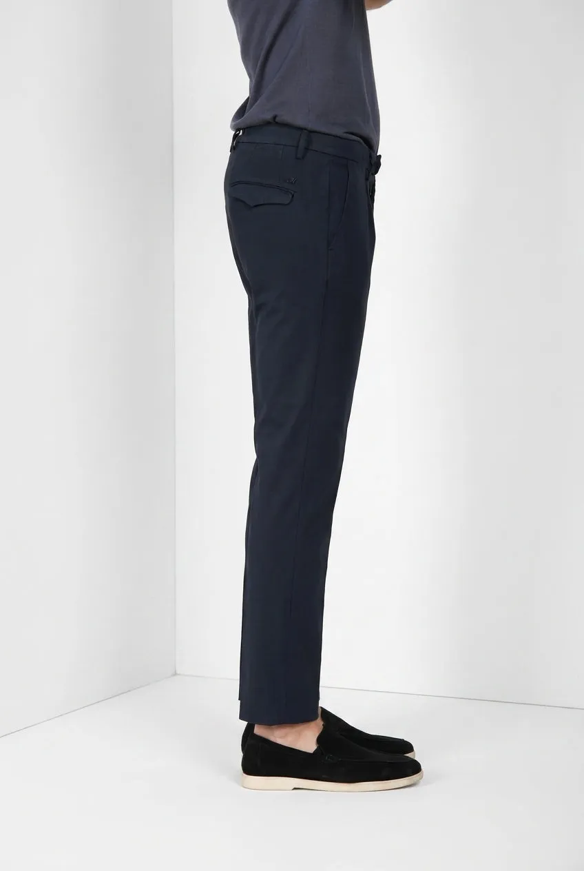 Mason's Torino 1 Pinces Flex chinos natblå slim