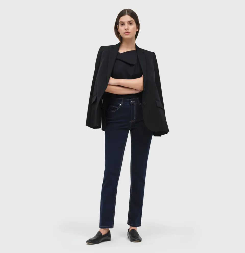 MAC Melanie straight jeans mørkeblå Perfect Fit