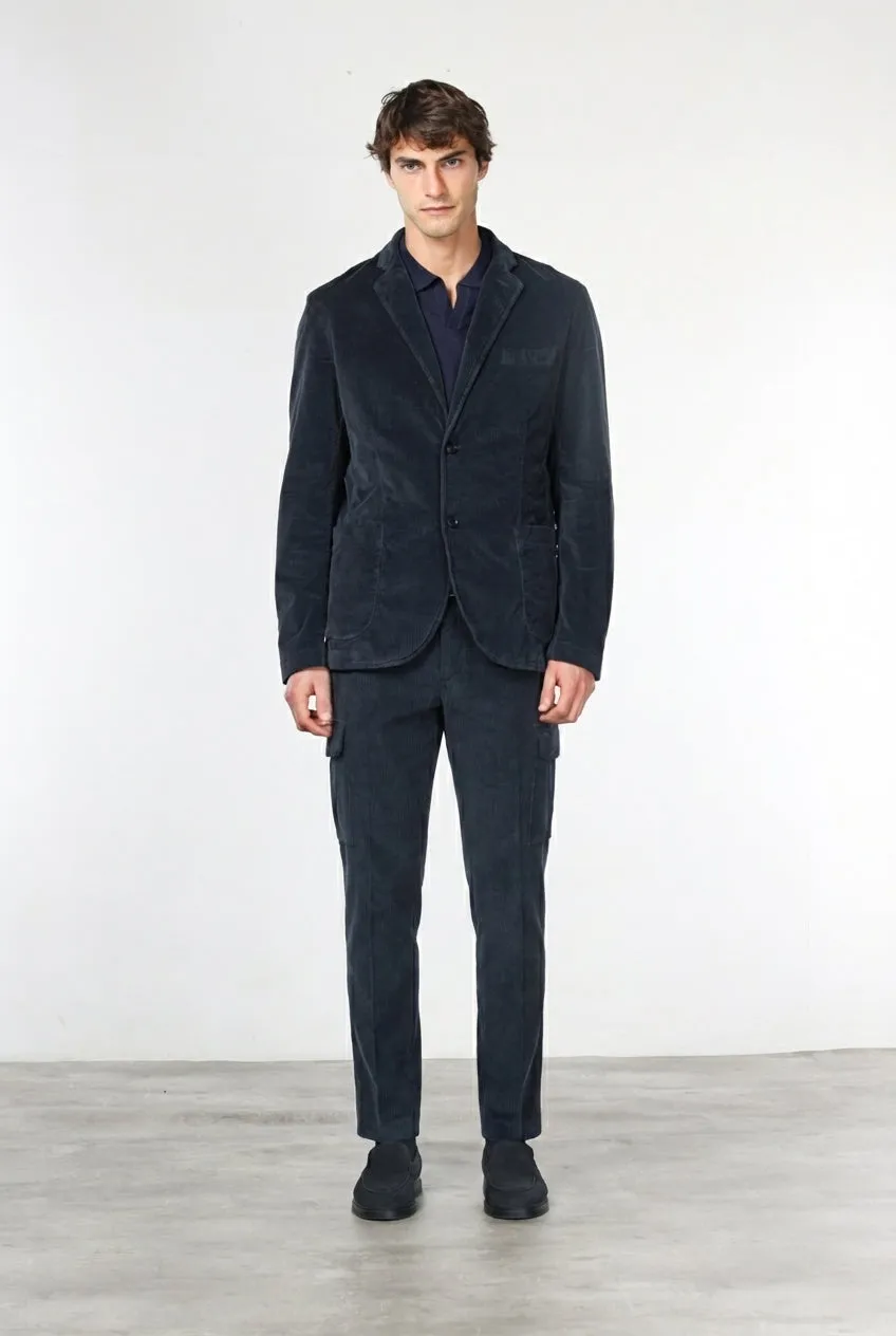 Mason's Tiziano blazer mørkeblå fløjl regular
