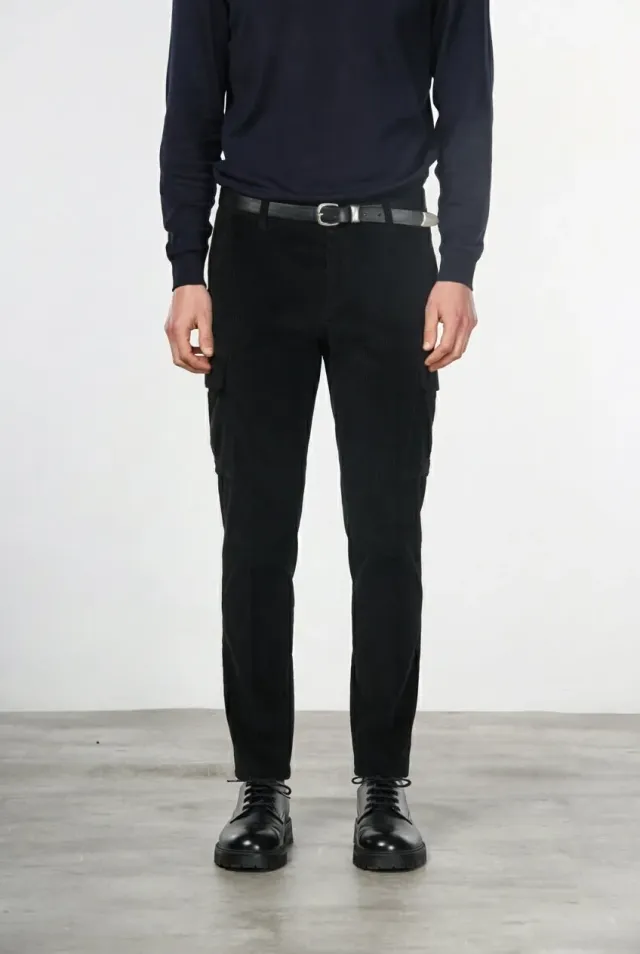 Mason's Chile 1 Pinces cargo sort fløjl slim