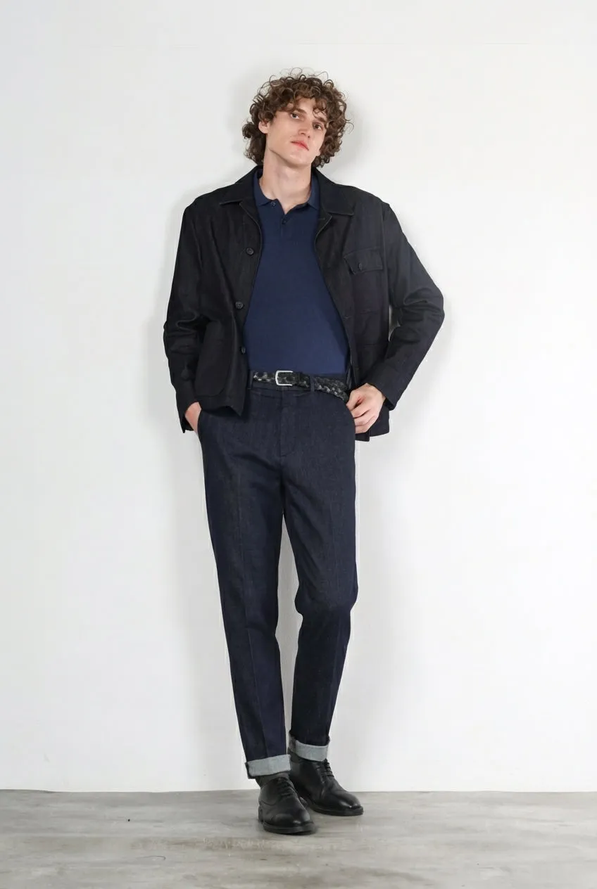 Mason's Il Chinos chinos navy relaxed stretchdenim