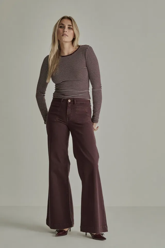 Para Mi Wonder Comfort Sharon bukser Burgundy Red flare