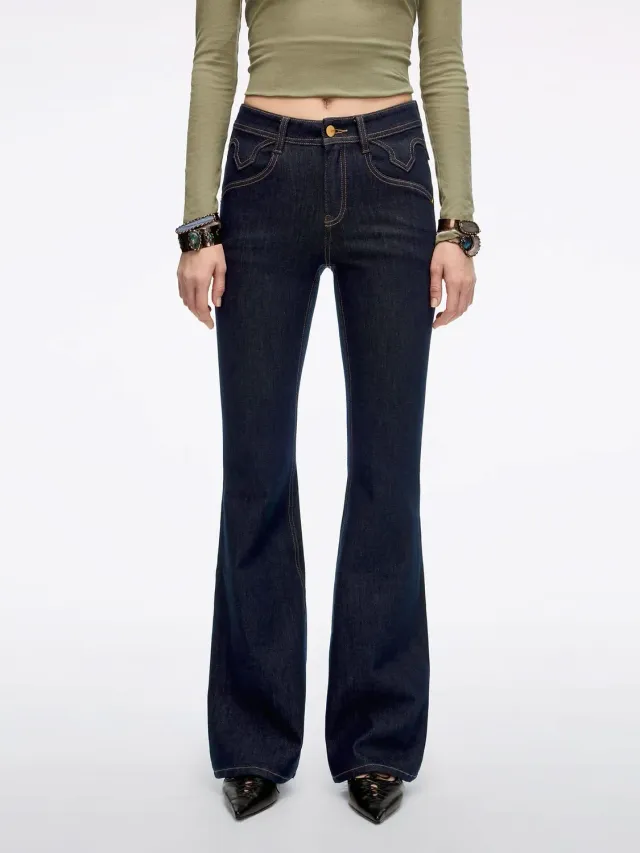Miss Sixty Bella flare jeans mørkeblå stretch