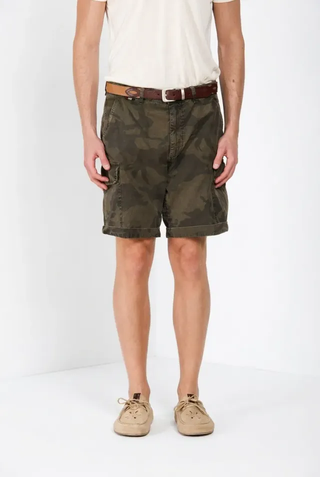 Mason's Chile M74 cargo bermuda grøn camouflage