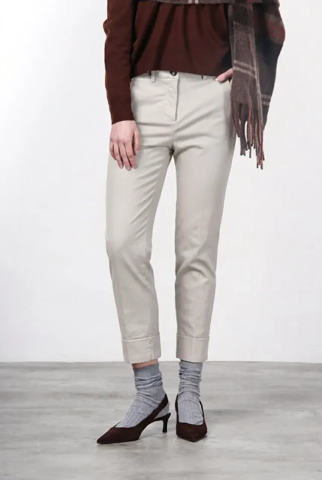 Mason's New York Carrot chinos dame sand uldblanding