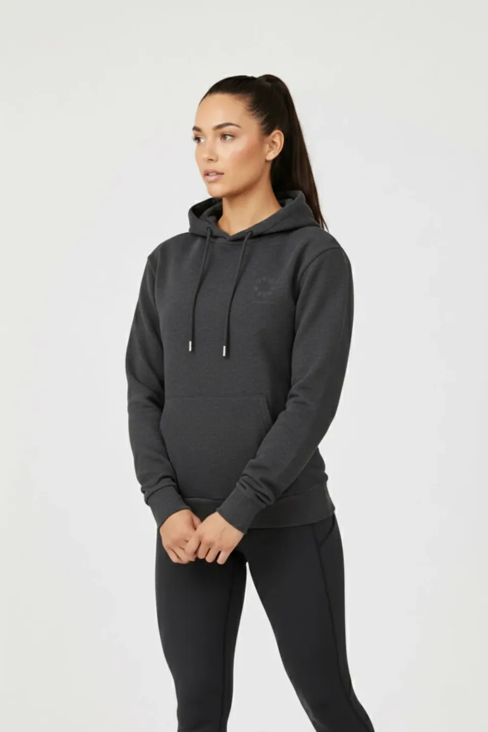 Organsk The Classic Organic hoodie grå oversize økologisk