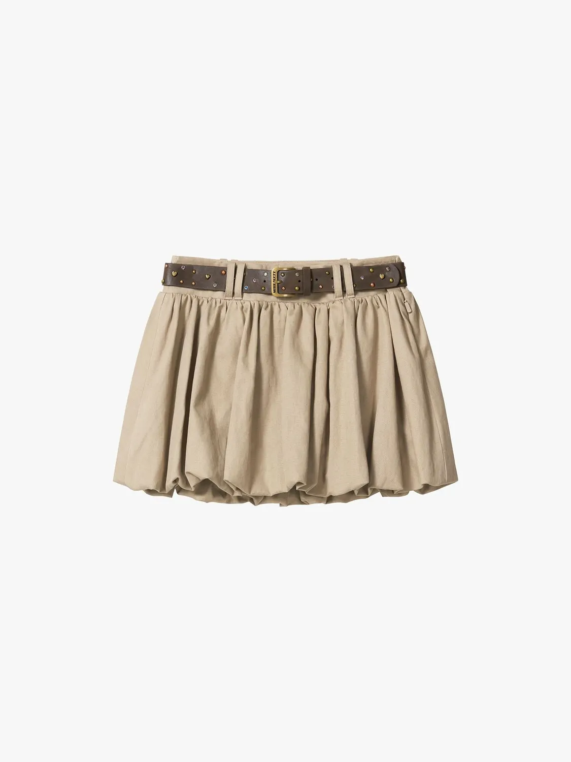 Miss Sixty Belted Tulip mininederdel khaki med bælte