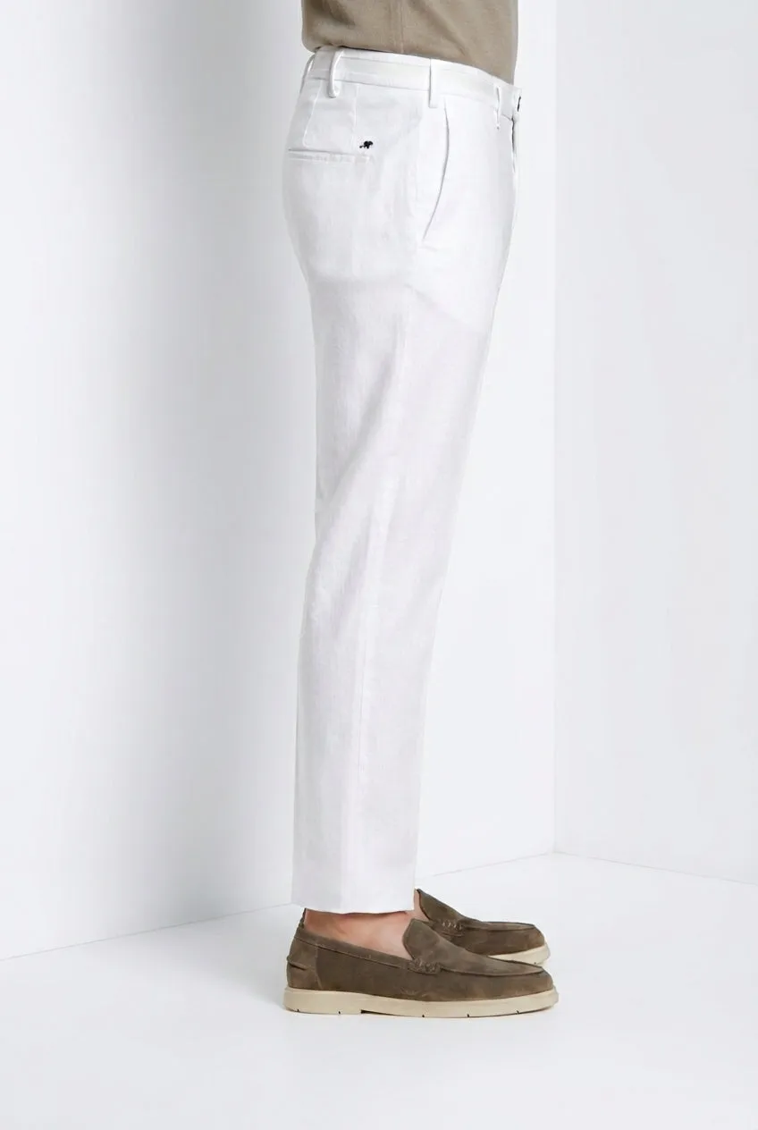 Mason's New York Cambridge chino hvide regular fit hør
